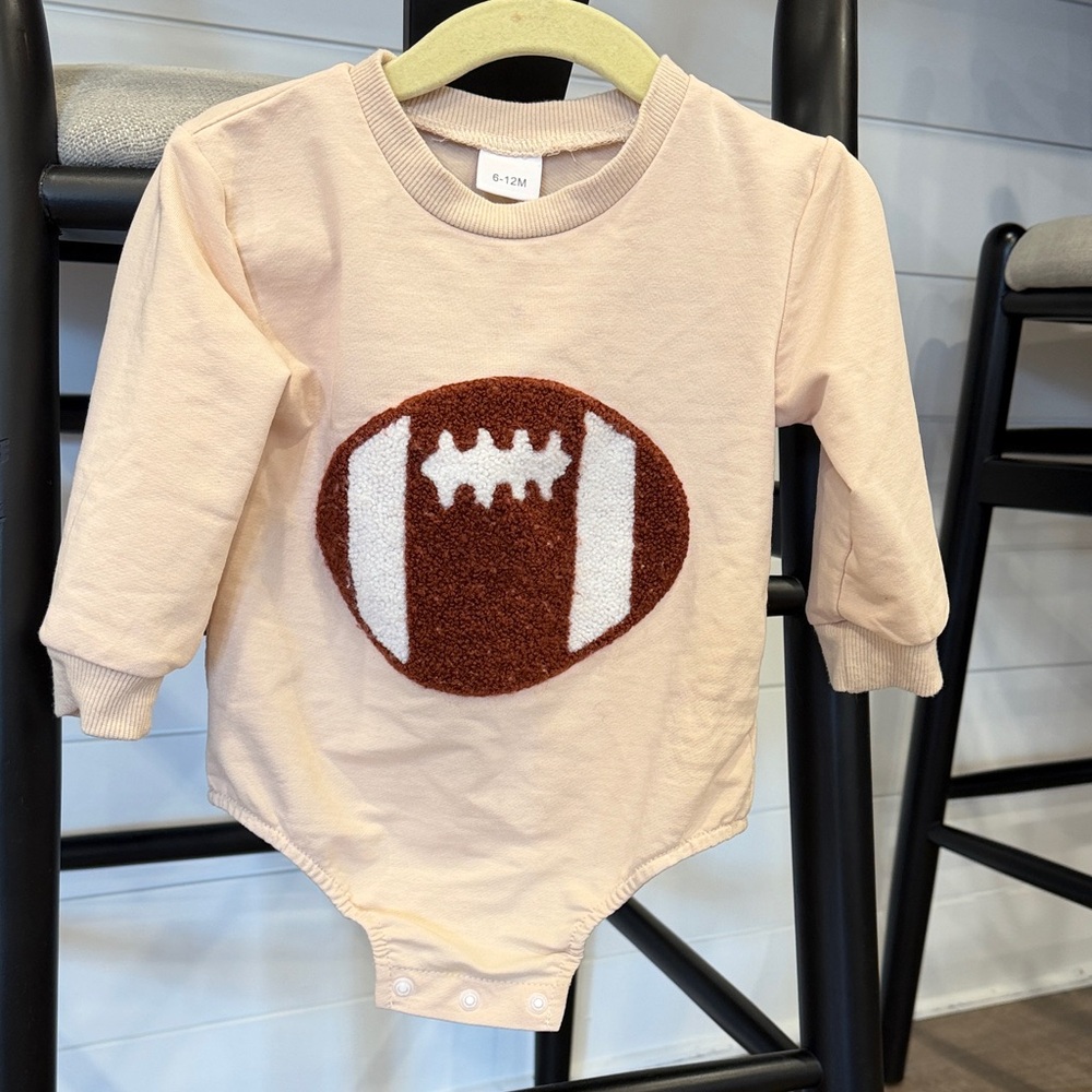 Cream Football Onesie for Kids